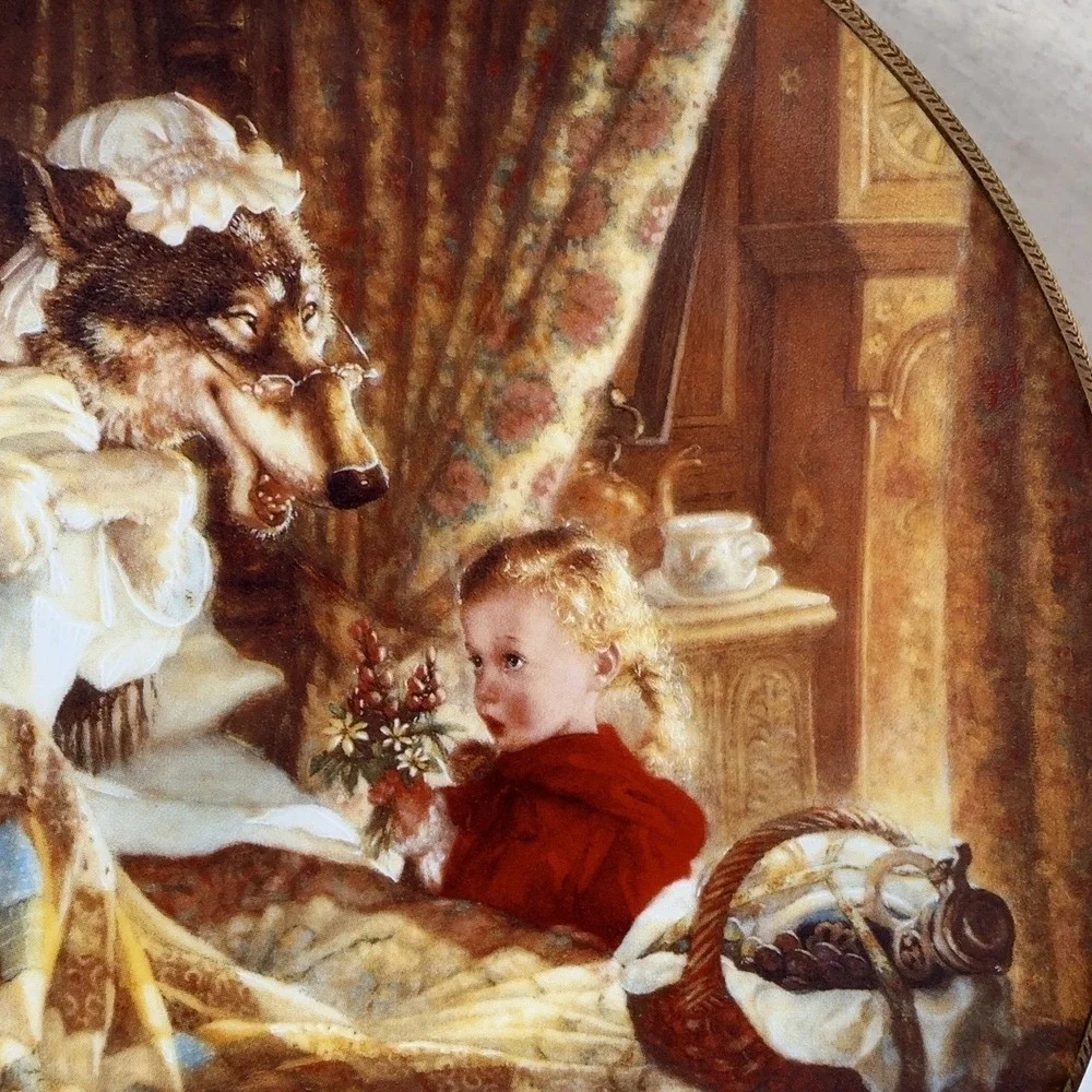 Edwin M Knowles Little Red Riding Hood Scott Gustafson 1991 Plate 84-K41-112.2